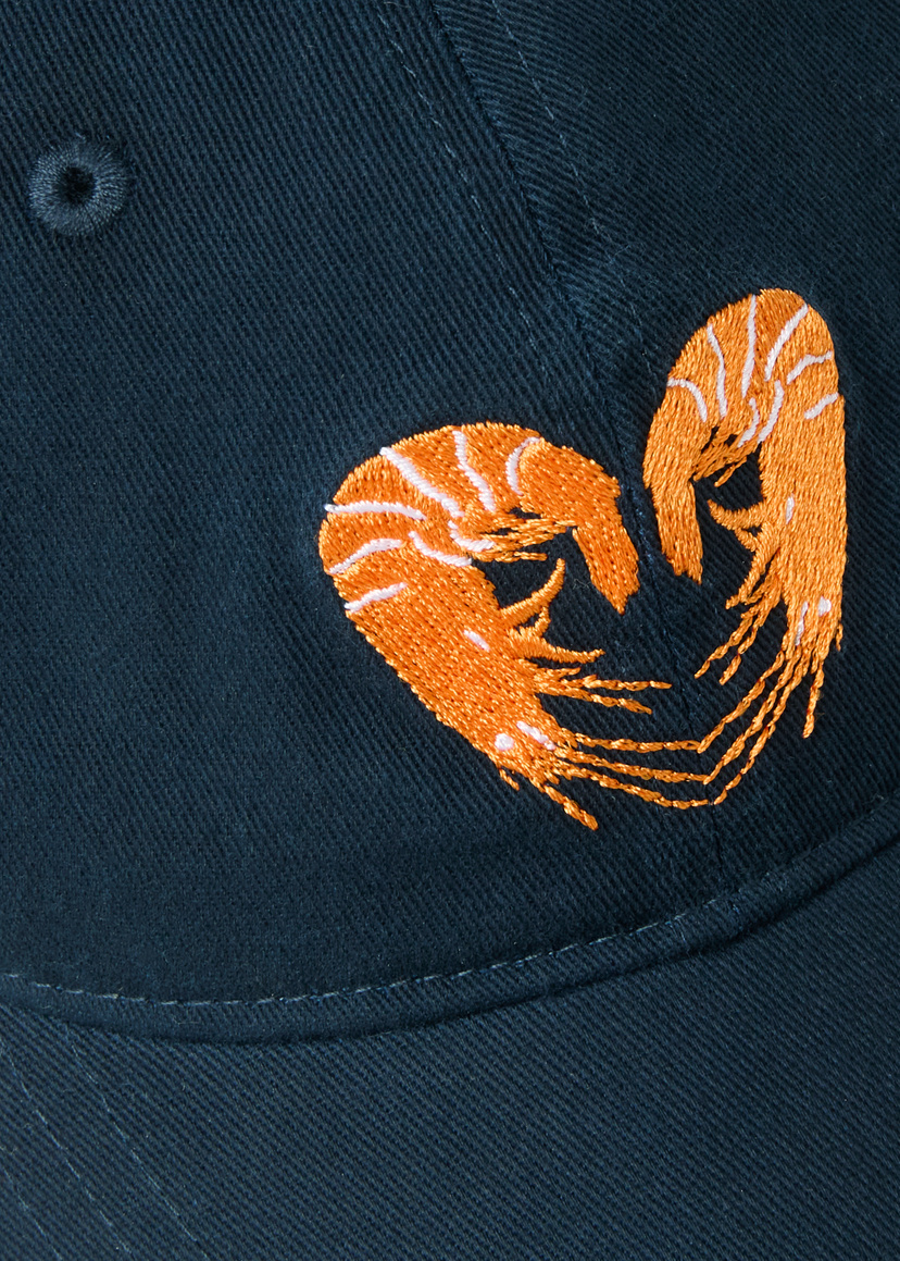 Cap Shrimp Heart Navy Unisex - emmamalena